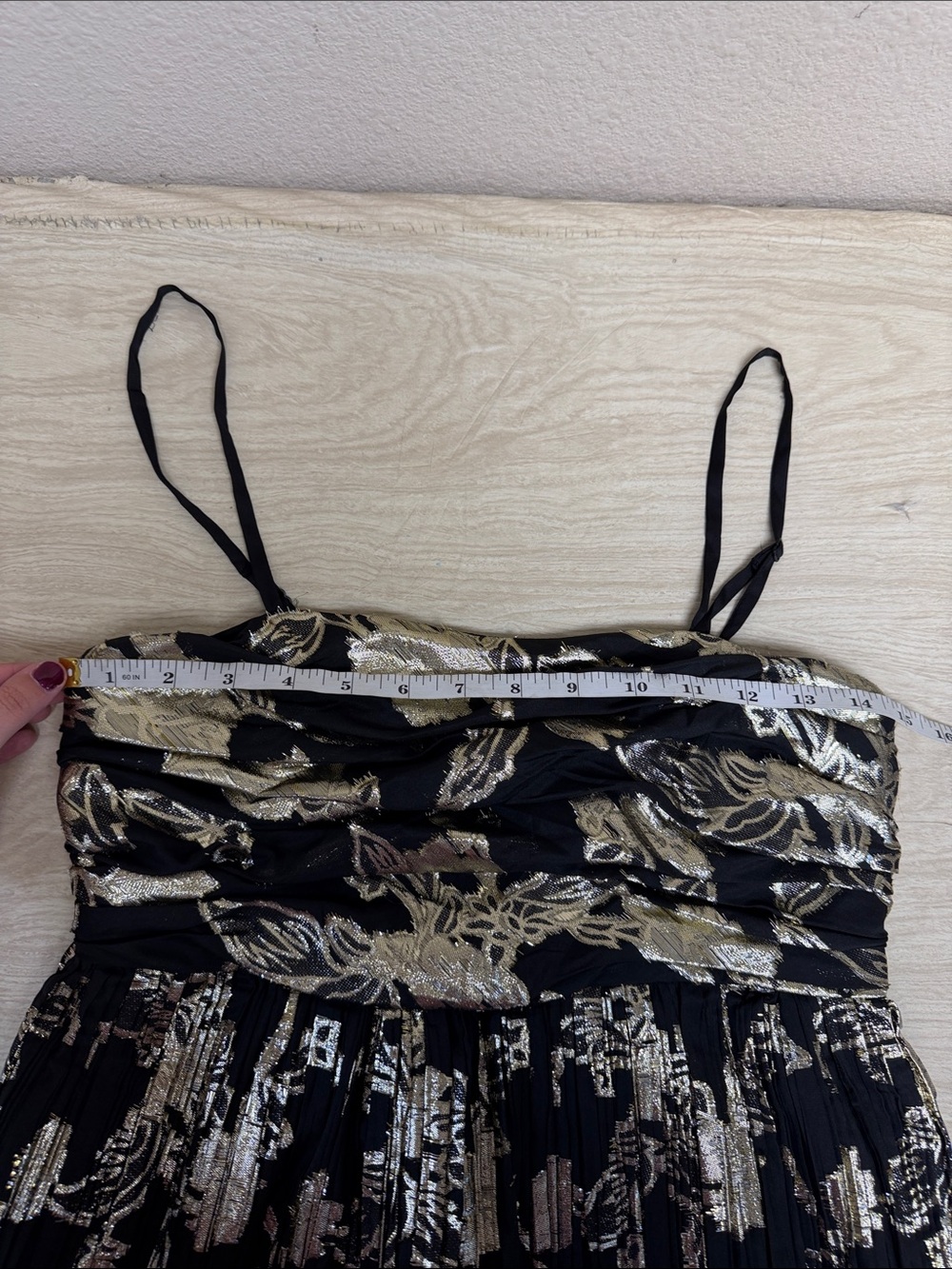 HUTCH MABEL FOIL PLEATED JUMPSUIT - XS - Picture 2 of 8